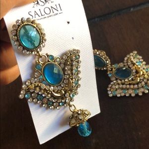 Unique blue earrings